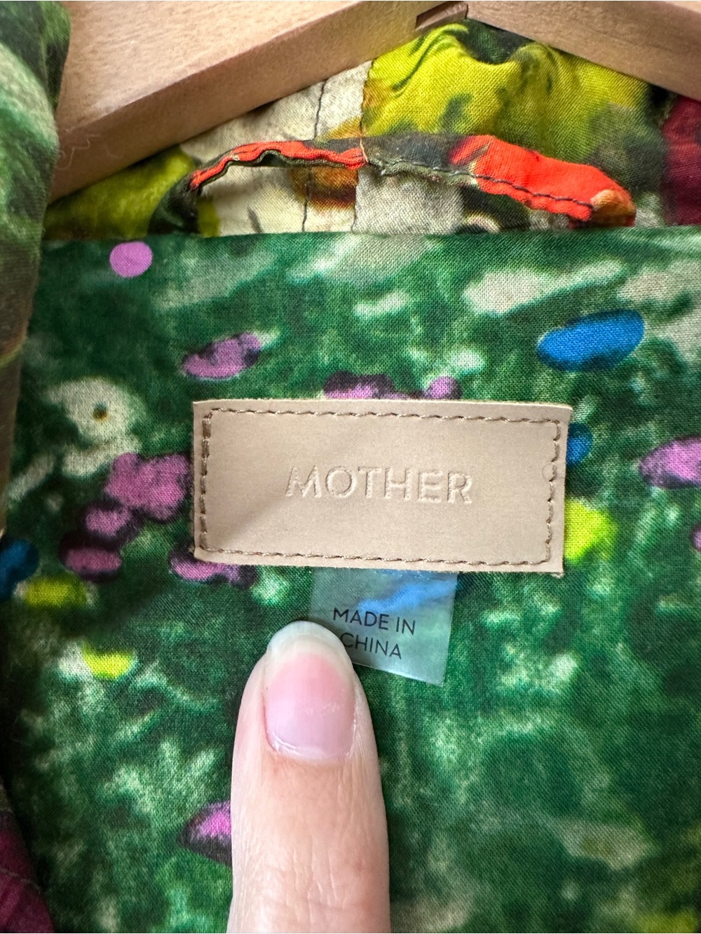 Mother Double Draw Zip Hoodie Jacket In Sleeping In The Garden Small - Picture 4 of 8